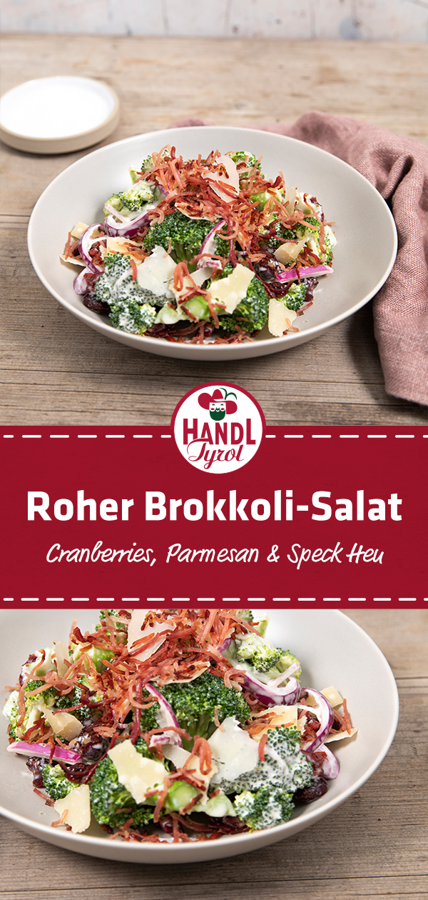 Roher Brokkolisalat mit Speck und Cranberries - HANDL TYROL Roher Brokkolisalat mit Speck und Cranberries - HANDL TYROL