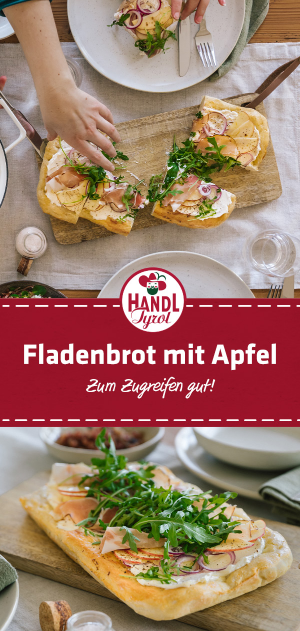 Fladenbrot mit Apfelspalten und Schinkenspeck - HANDL TYROL