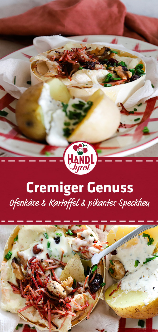 Ofenkäse mit Schinkenspeck Heu - HANDL TYROL Ofenkäse mit Schinkenspeck Heu - HANDL TYROL