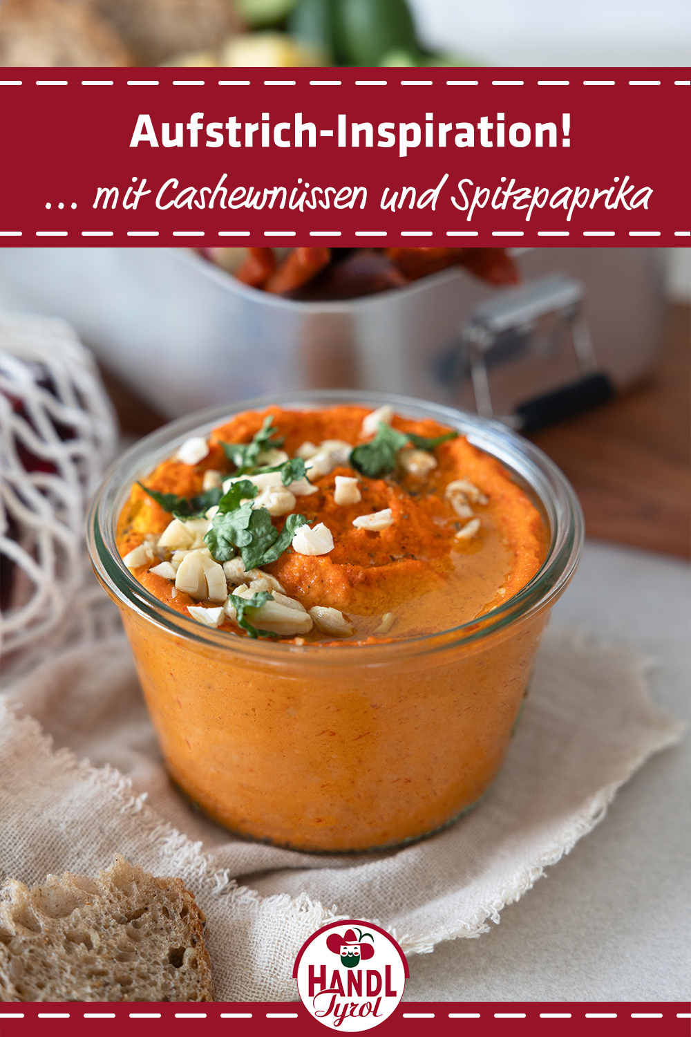 Cashew-Paprika Aufstrich - HANDL TYROL Cashew-Paprika Aufstrich - HANDL TYROL