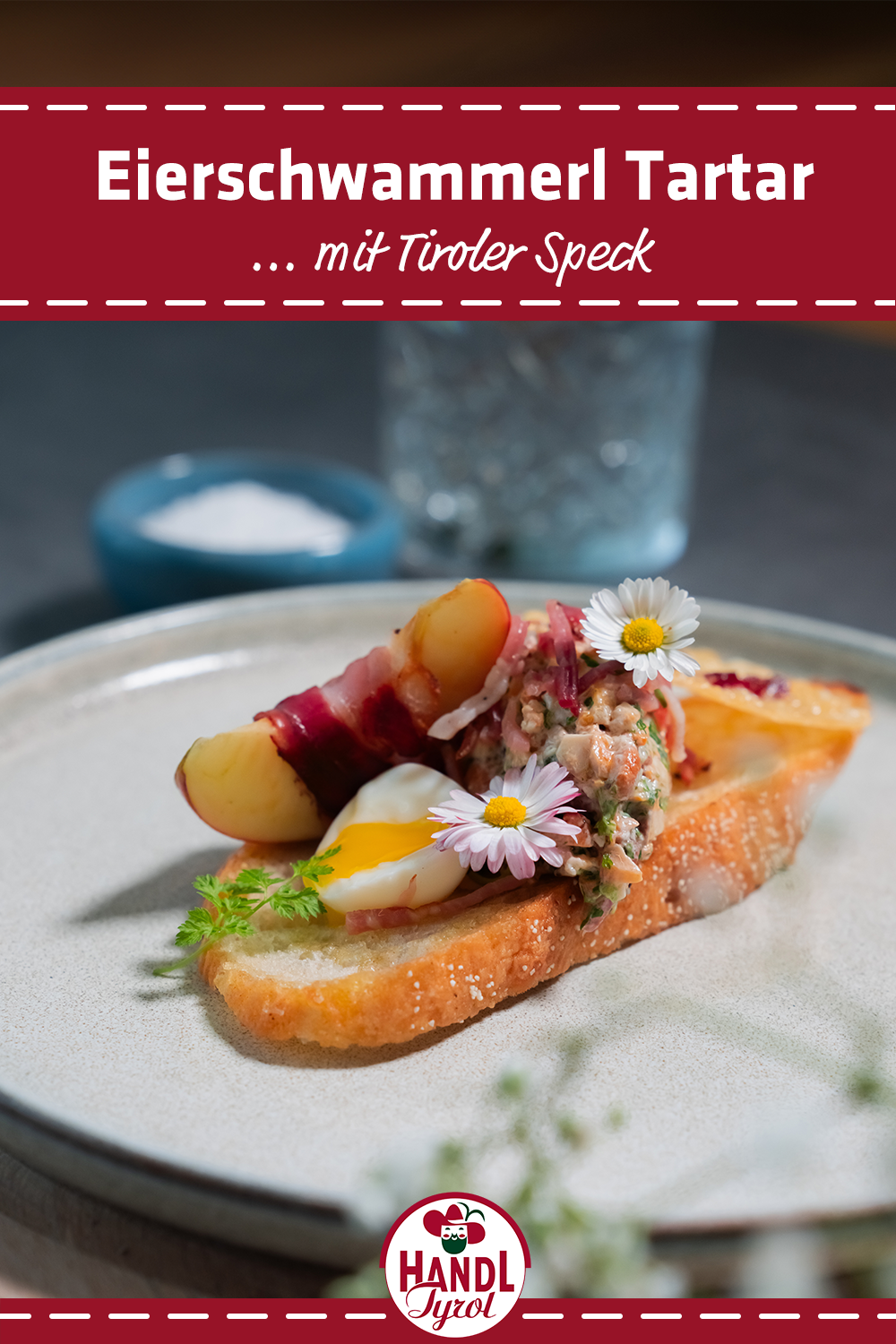 Eierschwammerl Tartar mit Tiroler Speck - HANDL TYROL Eierschwammerl Tartar mit Tiroler Speck - HANDL TYROL