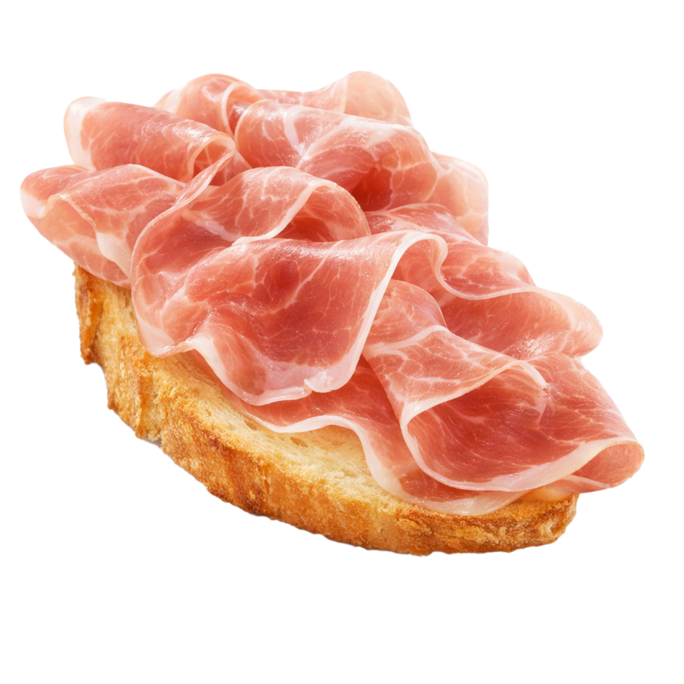 Geröstetes Brot Hauchfein